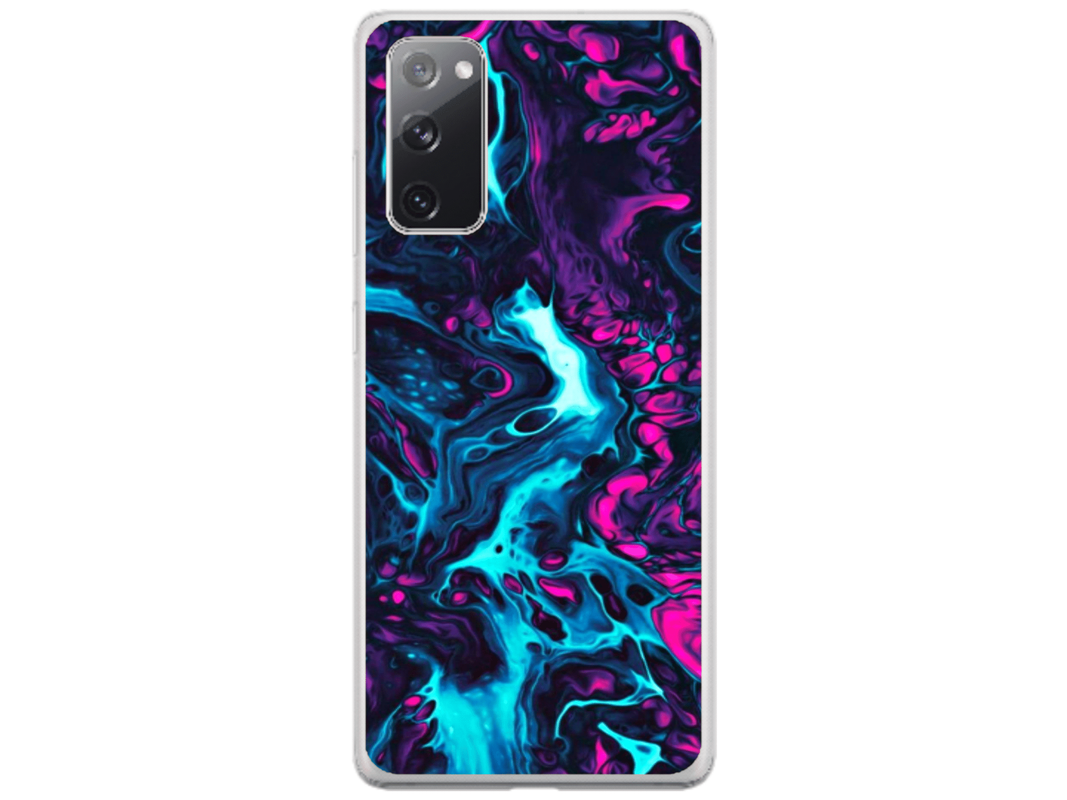 Husa Silicon HQCover compatibila cu Samsung Galaxy S20 FE 5G, model Explozie de culori v3, rezistenta la socuri si zgarieturi, SP1M00044