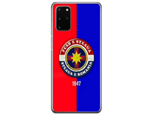 Husa Silicon HQCover compatibila cu Samsung Galaxy S20 Plus 5G, model FCSB Steaua, rezistenta la socuri si zgarieturi, SP1M00003