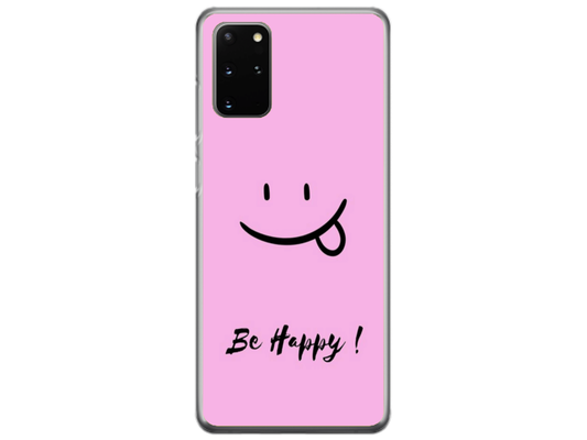 Husa Silicon HQCover compatibila cu Samsung Galaxy S20 Plus, model Be Happy, rezistenta la socuri si zgarieturi, SP1M00033