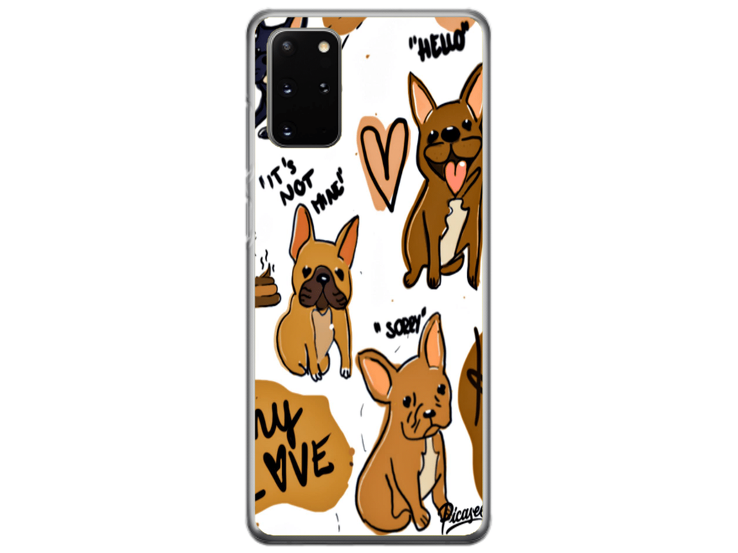 Husa Silicon HQCover compatibila cu Samsung Galaxy S20 Plus, model Dogs, rezistenta la socuri si zgarieturi, SP1M00042