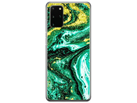Husa Silicon HQCover compatibila cu Samsung Galaxy S20 Plus, model Explozie de culori v4, rezistenta la socuri si zgarieturi, SP1M00045