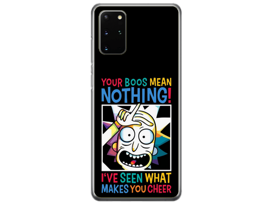 Husa Silicon HQCover compatibila cu Samsung Galaxy S20 Plus 5G, model Rick and Morty, rezistenta la socuri si zgarieturi, SP1M00048