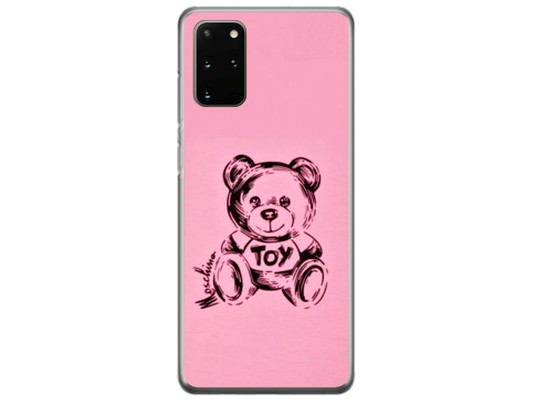 Husa Silicon HQCover compatibila cu Samsung Galaxy S20 Plus, model Urs Roz, rezistenta la socuri si zgarieturi, SP1M00049