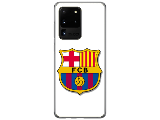 Husa Silicon HQCover compatibila cu Samsung Galaxy S20 Ultra, model Fotbal FCB, rezistenta la socuri si zgarieturi, SP1M00001