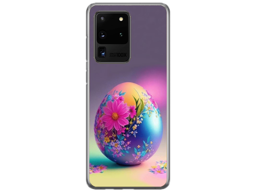Husa Silicon HQCover compatibila cu Samsung Galaxy S20 Ultra, model Easter Egg, rezistenta la socuri si zgarieturi, SP1M00002