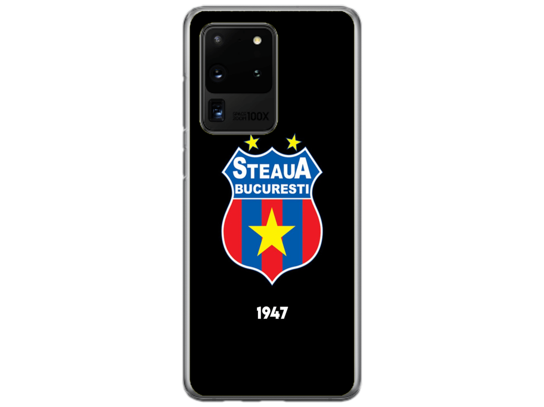 Husa Silicon HQCover compatibila cu Samsung Galaxy S20 Ultra, model Steaua Bucuresti, rezistenta la socuri si zgarieturi, SP1M00004