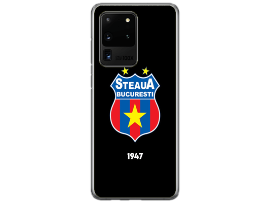 Husa Silicon HQCover compatibila cu Samsung Galaxy S20 Ultra 5G, model Steaua Bucuresti, rezistenta la socuri si zgarieturi, SP1M00004