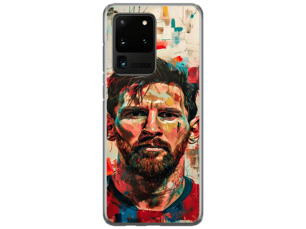 Husa Silicon HQCover compatibila cu Samsung Galaxy S20 Ultra, model Messi v2, rezistenta la socuri si zgarieturi, SP1M00007