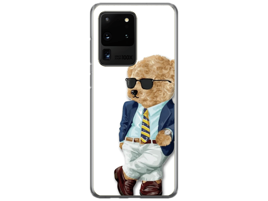Husa Silicon HQCover compatibila cu Samsung Galaxy S20 Ultra, model Urs Cool, rezistenta la socuri si zgarieturi, SP1M00012