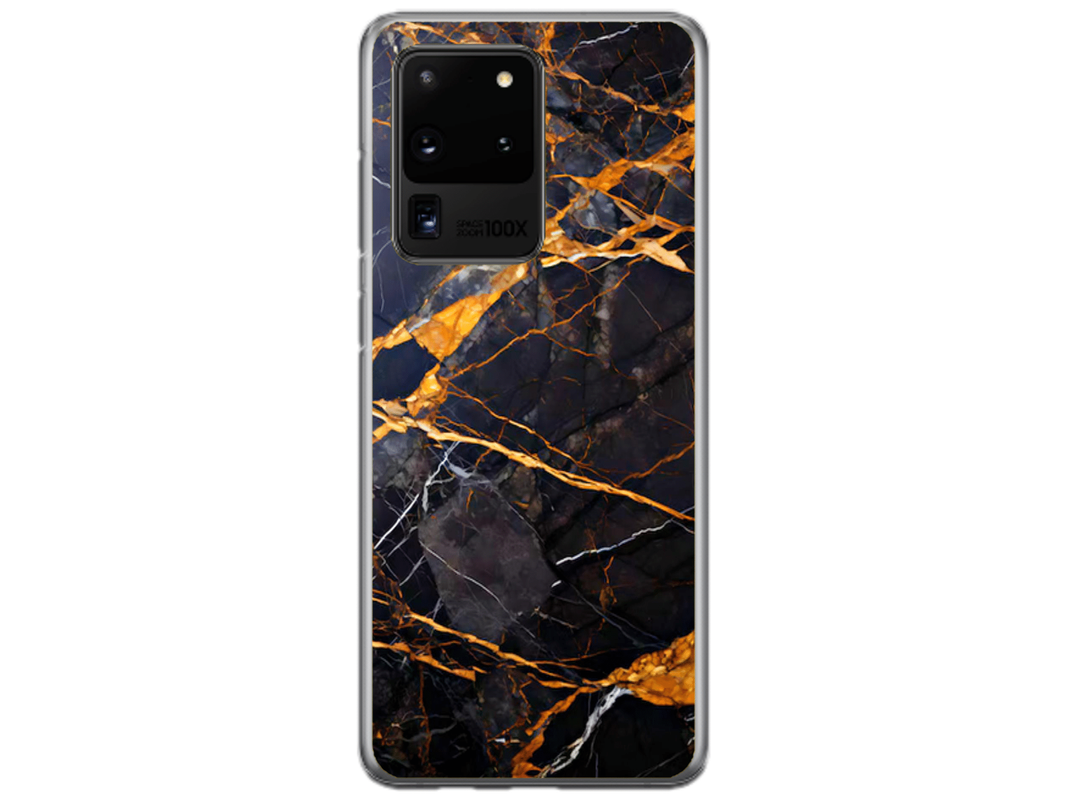Husa Silicon HQCover compatibila cu Samsung Galaxy S20 Ultra 5G, model Marble v1, rezistenta la socuri si zgarieturi, SP1M00035