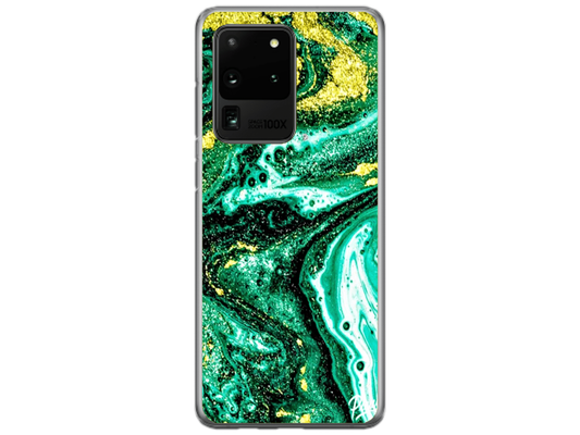 Husa Silicon HQCover compatibila cu Samsung Galaxy S20 Ultra 5G, model Explozie de culori v4, rezistenta la socuri si zgarieturi, SP1M00045