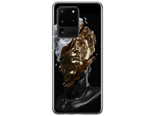 Husa Silicon HQCover compatibila cu Samsung Galaxy S20 Ultra, model Statuie, rezistenta la socuri si zgarieturi, SP1M00046