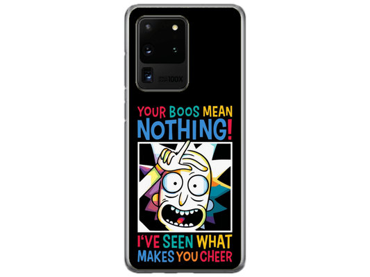 Husa Silicon HQCover compatibila cu Samsung Galaxy S20 Ultra, model Rick and Morty, rezistenta la socuri si zgarieturi, SP1M00048
