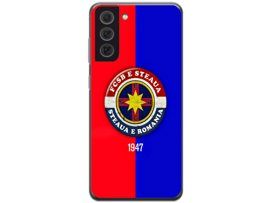 Husa Silicon HQCover compatibila cu Samsung Galaxy S22 5G, model FCSB Steaua, rezistenta la socuri si zgarieturi, SP1M00003