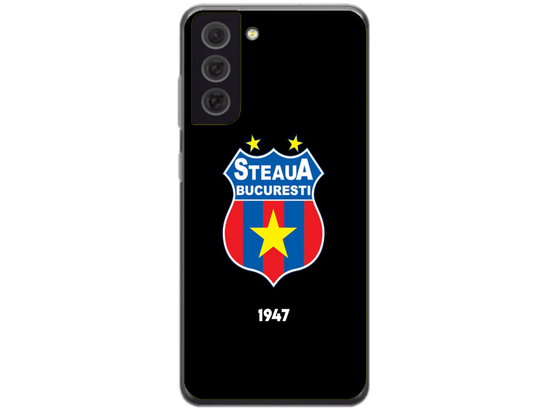 Husa Silicon HQCover compatibila cu Samsung Galaxy S22 5G, model Steaua Bucuresti, rezistenta la socuri si zgarieturi, SP1M00004