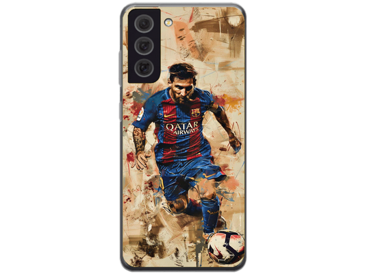 Husa Silicon HQCover compatibila cu Samsung Galaxy S21 FE 5G, model Messi v1, rezistenta la socuri si zgarieturi, SP1M00006