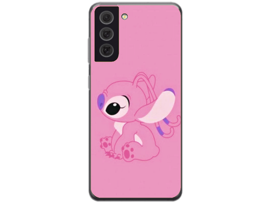 Husa Silicon HQCover compatibila cu Samsung Galaxy S21 5G, model Stich v1, rezistenta la socuri si zgarieturi, SP1M00010
