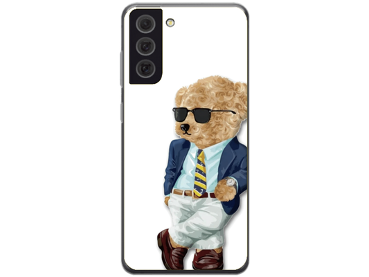 Husa Silicon HQCover compatibila cu Samsung Galaxy S21 FE 5G, model Urs Cool, rezistenta la socuri si zgarieturi, SP1M00012
