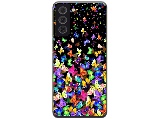 Husa Silicon HQCover compatibila cu Samsung Galaxy S22 Plus 5G, model Fluturi, rezistenta la socuri si zgarieturi, SP1M00023