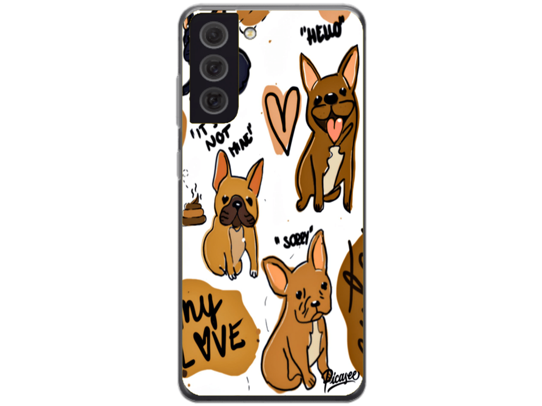 Husa Silicon HQCover compatibila cu Samsung Galaxy S22 Plus 5G, model Dogs, rezistenta la socuri si zgarieturi, SP1M00042