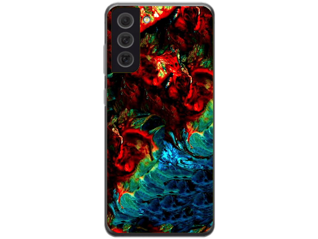 Husa Silicon HQCover compatibila cu Samsung Galaxy S22 Plus 5G, model Explozie de culori v2, rezistenta la socuri si zgarieturi, SP1M00043