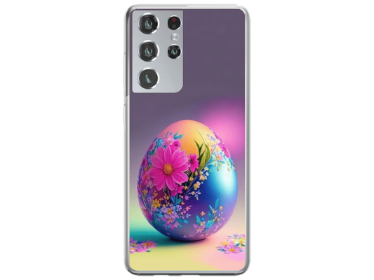 Husa Silicon HQCover compatibila cu Samsung Galaxy S24 Ultra, model Easter Egg, rezistenta la socuri si zgarieturi, SP1M00002