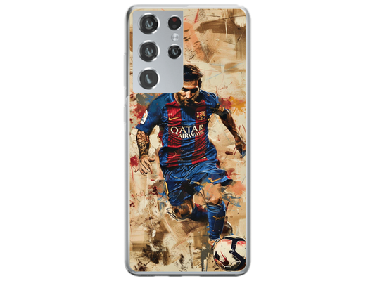 Husa Silicon HQCover compatibila cu Samsung Galaxy S24 Ultra, model Messi v1, rezistenta la socuri si zgarieturi, SP1M00006