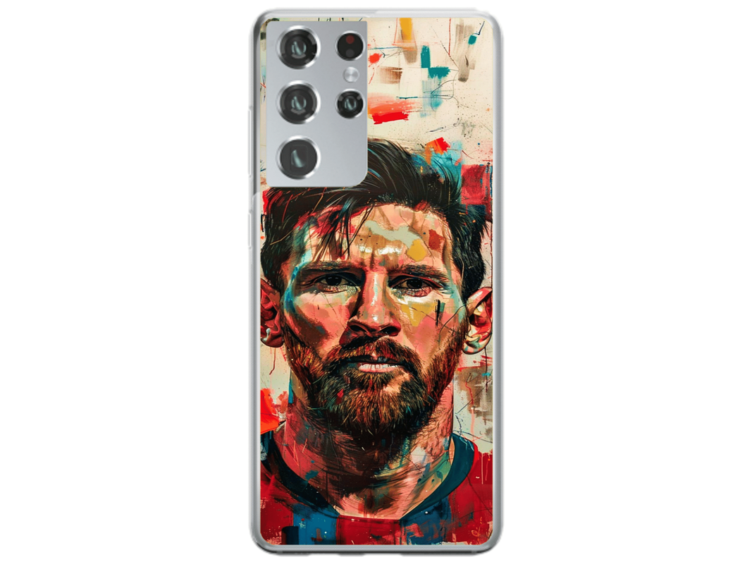 Husa Silicon HQCover compatibila cu Samsung Galaxy S23 Ultra, model Messi v2, rezistenta la socuri si zgarieturi, SP1M00007