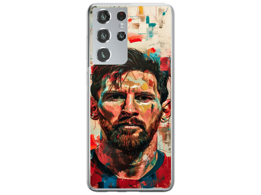 Husa Silicon HQCover compatibila cu Samsung Galaxy S22 Ultra 5G, model Messi v2, rezistenta la socuri si zgarieturi, SP1M00007