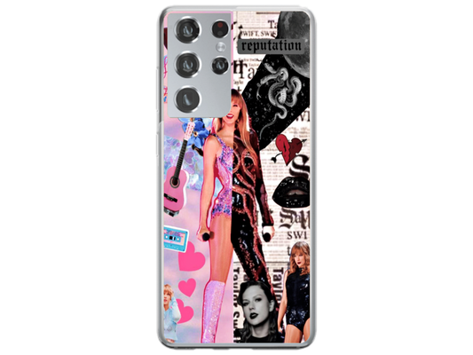 Husa Silicon HQCover compatibila cu Samsung Galaxy S22 Ultra 5G, model Taylor Swift v2, rezistenta la socuri si zgarieturi, SP1M00026