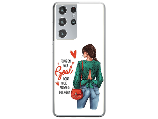 Husa Silicon HQCover compatibila cu Samsung Galaxy S21 Ultra 5G, model Look Ahead, rezistenta la socuri si zgarieturi, SP1M00032