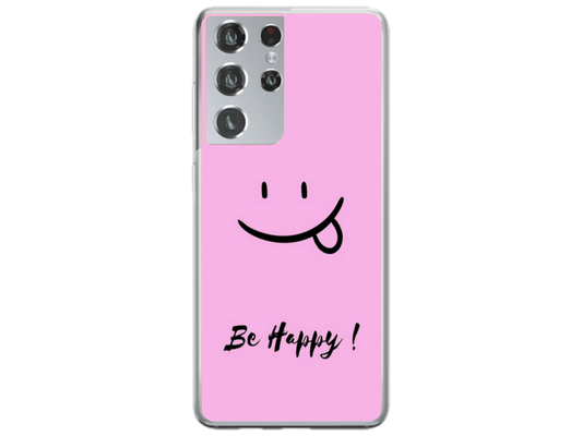 Husa Silicon HQCover compatibila cu Samsung Galaxy S22 Ultra 5G, model Be Happy, rezistenta la socuri si zgarieturi, SP1M00033