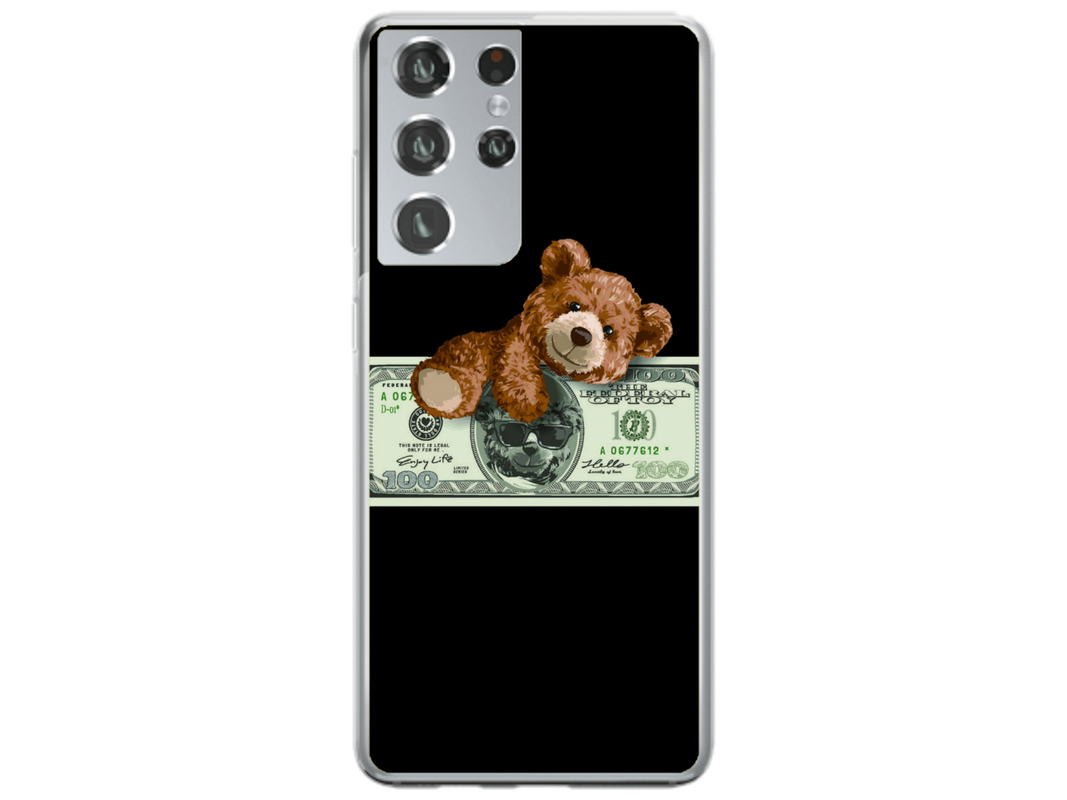 Husa Silicon HQCover compatibila cu Samsung Galaxy S23 Ultra, model Urs Cool v2, rezistenta la socuri si zgarieturi, SP1M00034
