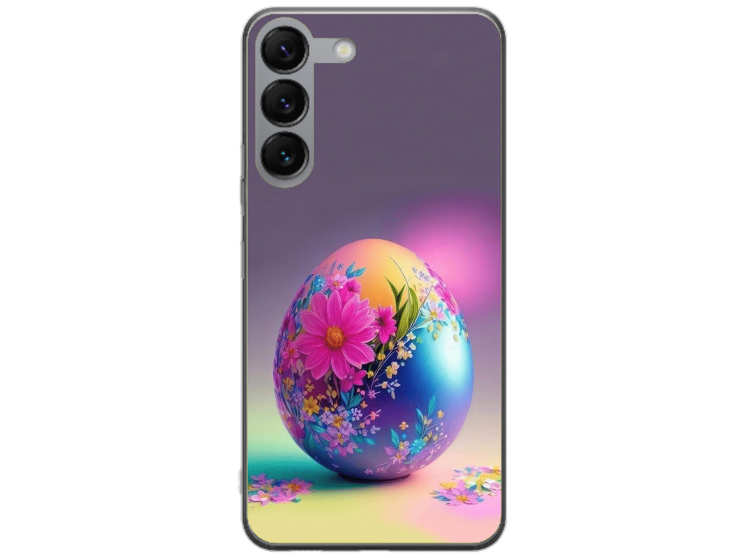 Husa Silicon HQCover compatibila cu Samsung Galaxy S24 Plus, model Easter Egg, rezistenta la socuri si zgarieturi, SP1M00002