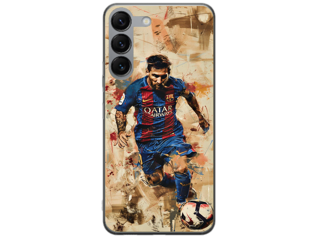 Husa Silicon HQCover compatibila cu Samsung Galaxy S25 Plus, model Messi v1, rezistenta la socuri si zgarieturi, SP1M00006