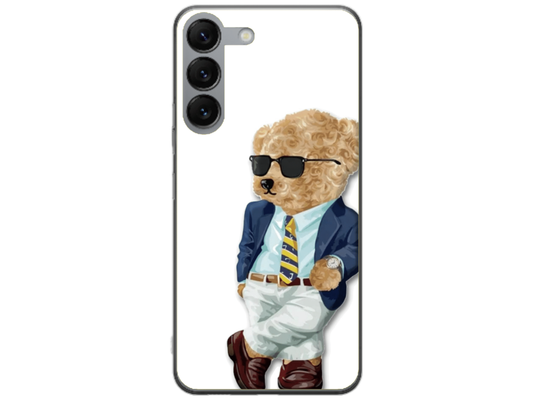 Husa Silicon HQCover compatibila cu Samsung Galaxy S23 Plus, model Urs Cool, rezistenta la socuri si zgarieturi, SP1M00012