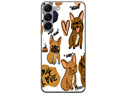 Husa Silicon HQCover compatibila cu Samsung Galaxy S23 FE, model Dogs, rezistenta la socuri si zgarieturi, SP1M00042