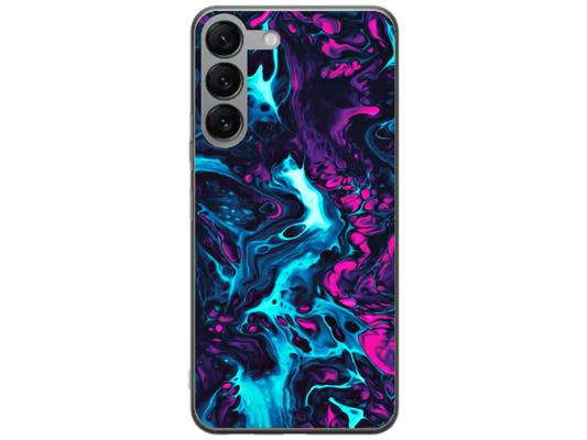 Husa Silicon HQCover compatibila cu Samsung Galaxy S24 Plus, model Explozie de culori v3, rezistenta la socuri si zgarieturi, SP1M00044