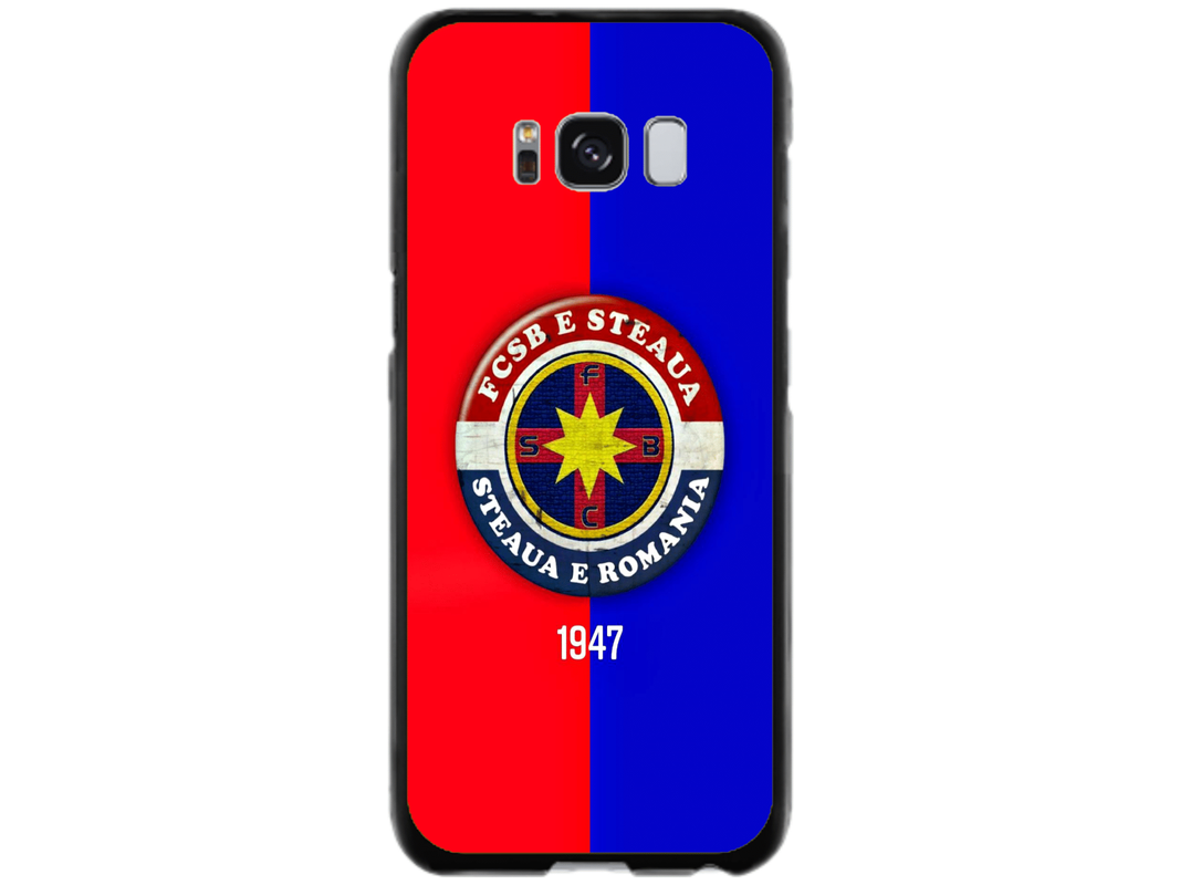 Husa Silicon HQCover compatibila cu Samsung Galaxy S8 Plus, model FCSB Steaua, rezistenta la socuri si zgarieturi, SP1M00003