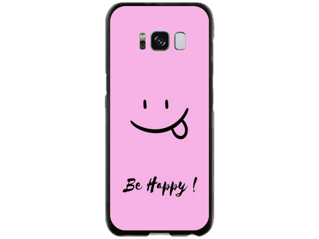 Husa Silicon HQCover compatibila cu Samsung Galaxy S8, model Be Happy, rezistenta la socuri si zgarieturi, SP1M00033
