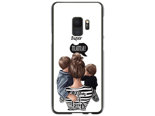 Husa Silicon HQCover compatibila cu Samsung Galaxy S9, model Super Mom of Boys, rezistenta la socuri si zgarieturi, SP1M00031