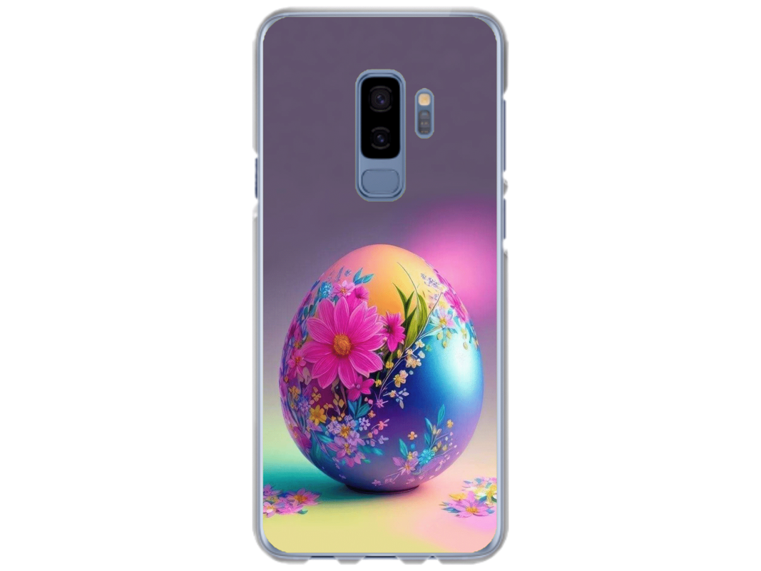 Husa Silicon HQCover compatibila cu Samsung Galaxy S9 Plus, model Easter Egg, rezistenta la socuri si zgarieturi, SP1M00002