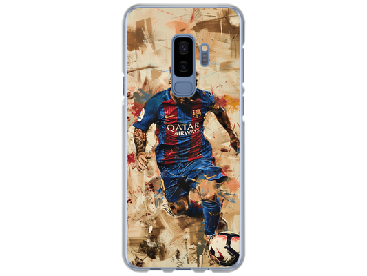 Husa Silicon HQCover compatibila cu Samsung Galaxy S9 Plus, model Messi v1, rezistenta la socuri si zgarieturi, SP1M00006