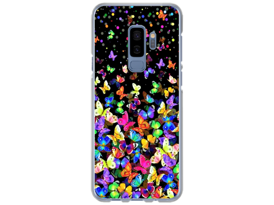 Husa Silicon HQCover compatibila cu Samsung Galaxy S9 Plus, model Fluturi, rezistenta la socuri si zgarieturi, SP1M00023