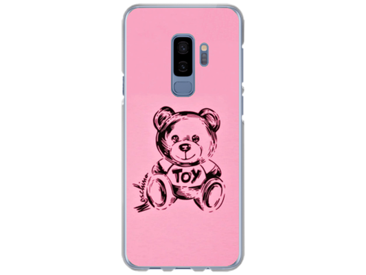 Husa Silicon HQCover compatibila cu Samsung Galaxy S9 Plus, model Urs Roz, rezistenta la socuri si zgarieturi, SP1M00049