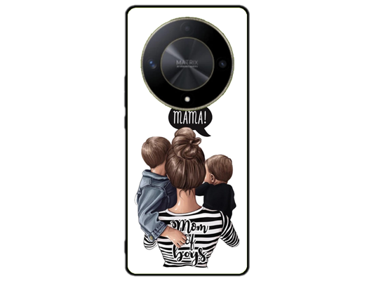 Husa Silicon HQCover compatibila cu Honor Magic6 Lite, model Super Mom of Boys, rezistenta la socuri si zgarieturi, SP1M00031