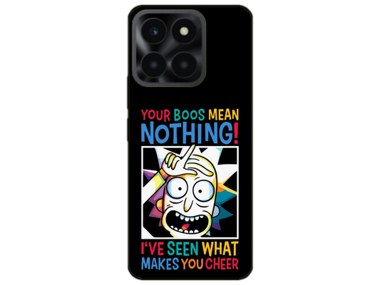 Husa Silicon HQCover compatibila cu Honor x6a, model Rick and Morty, rezistenta la socuri si zgarieturi, SP1M00048