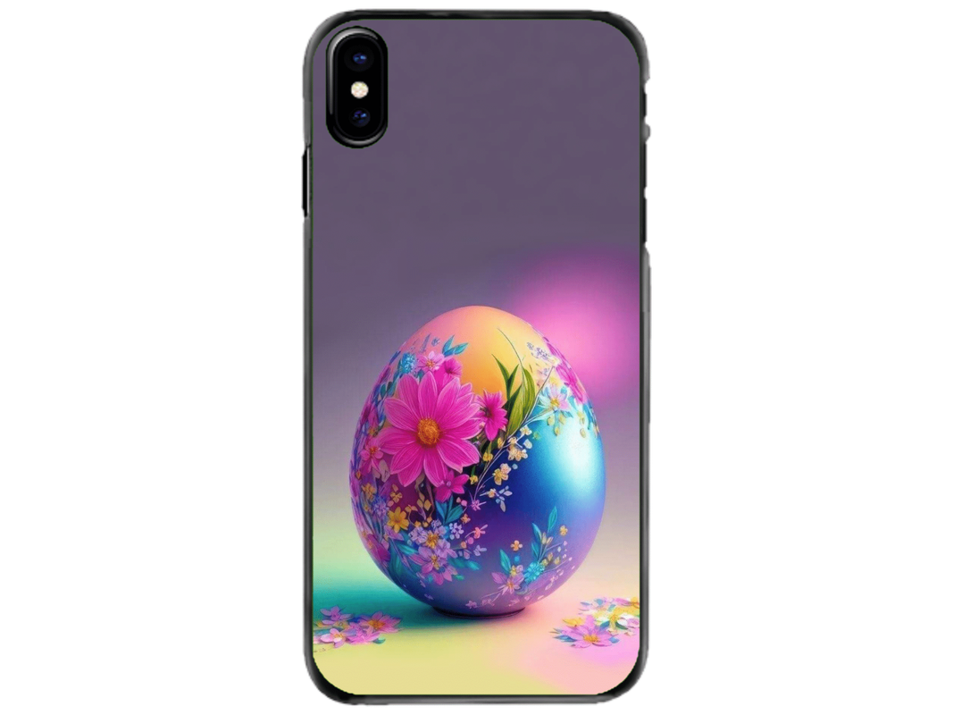 Husa Silicon HQCover compatibila cu Apple iPhone X, model Easter Egg, rezistenta la socuri si zgarieturi, SP1M00002