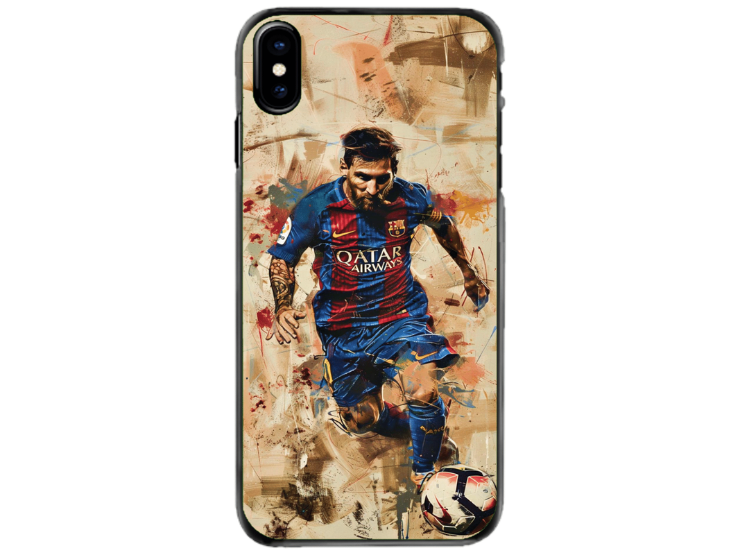 Husa Silicon HQCover compatibila cu Apple iPhone XS, model Messi v1, rezistenta la socuri si zgarieturi, SP1M00006