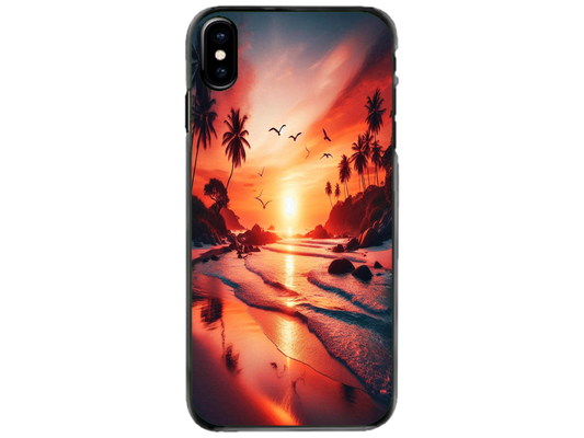Husa Silicon HQCover compatibila cu Apple iPhone X, model Apus, rezistenta la socuri si zgarieturi, SP1M00008